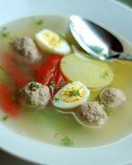 Суп с фрикадельками и перцем