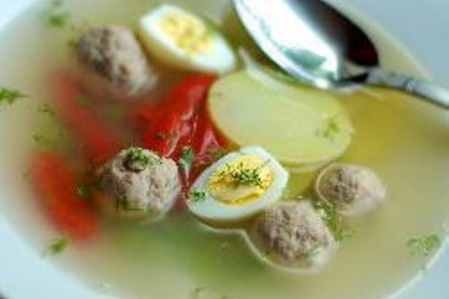 Рецепт супа с фрикадельками и перцем