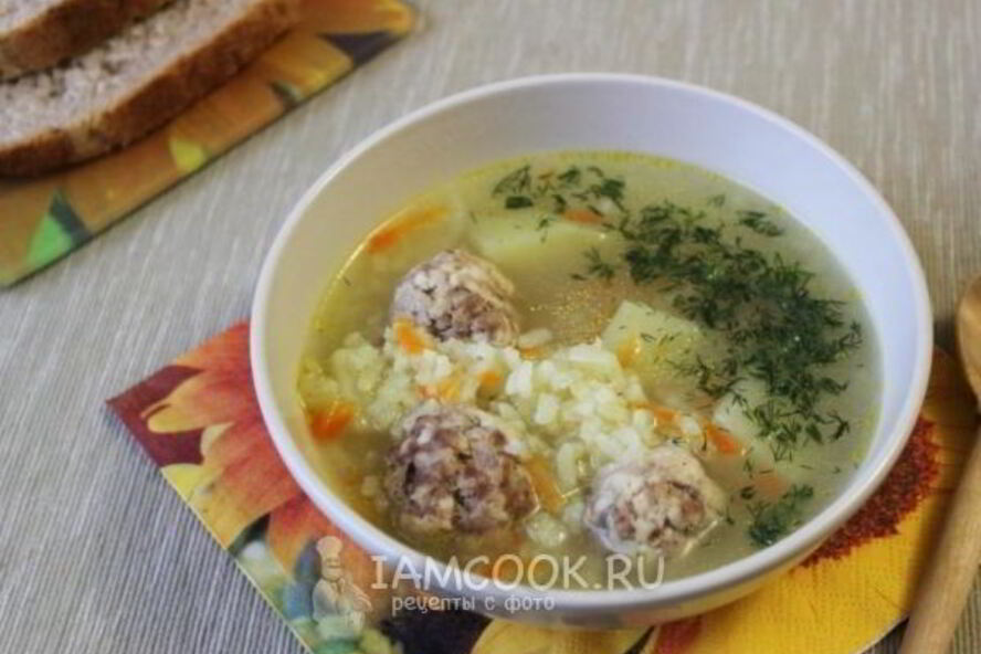 Рецепт супа с фрикадельками и рисом