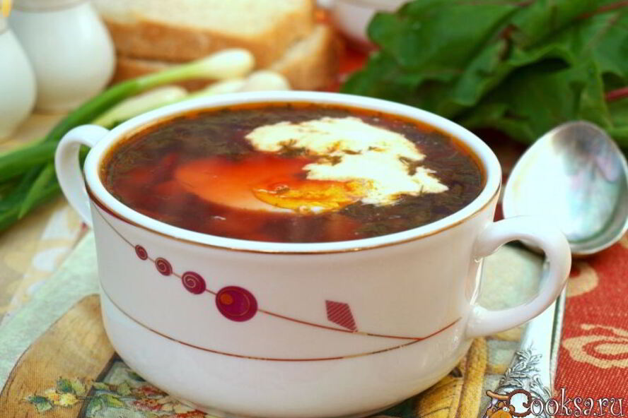 Рецепт супа с кабачком и свекольной ботвой