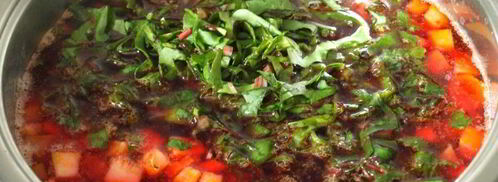 суп с кабачком и свекольной ботвой. Шаг 7