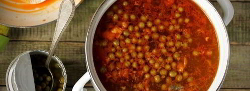 суп с консервированным зеленым горошком. Шаг 6