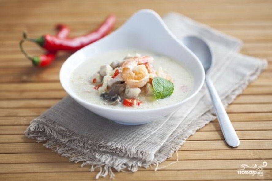 Рецепт супа с креветками в мультиварке
