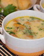 Суп с лисичками со сливками