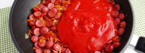 суп с охотничьими колбасками и фасолью. Шаг 14