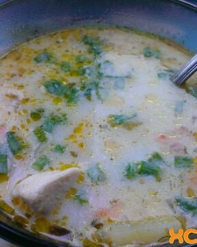 Суп с плавленым сыром