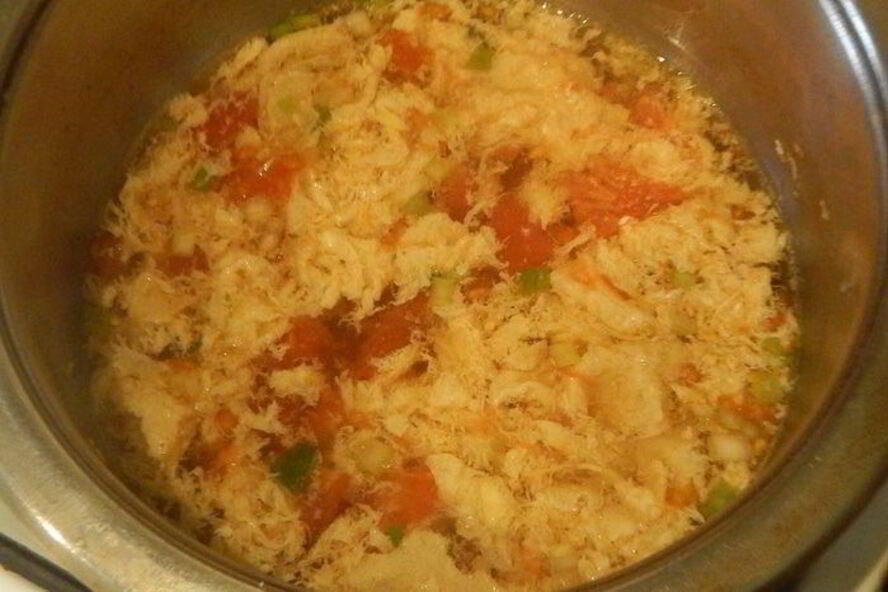 Рецепт супа с яичными лепестками