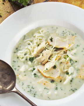 Суп с жареной курицей