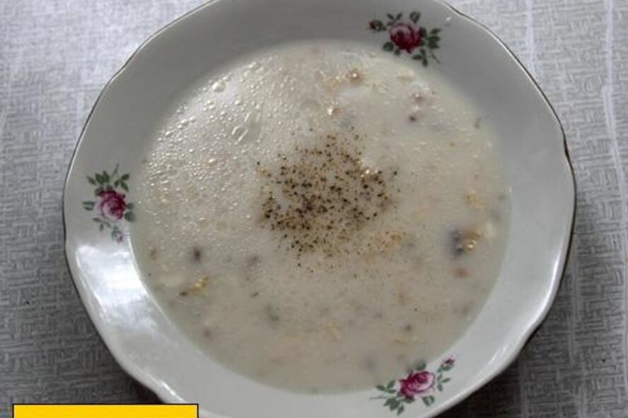 Рецепт белого сырного супа с курицей и грибами