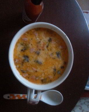 Сырный картофельный суп с морепродуктами