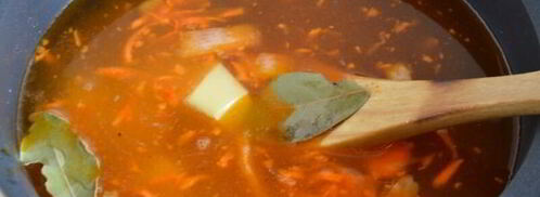 сырный крем-суп с грудинкой. Шаг 6