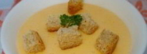 сырный суп-пюре с гренками. Шаг 7