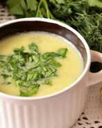 Сырный суп-пюре с кабачком