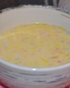 Сырный суп с белыми грибами