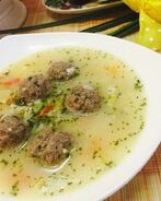 Сырный суп с фрикадельками