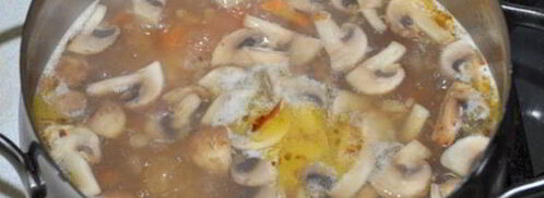 сырный суп с грибами. Шаг 4