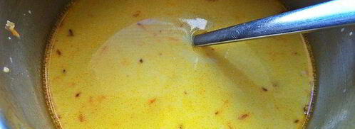 сырный суп с лососем и рисом. Шаг 7