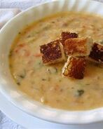 Сырный суп с лососем