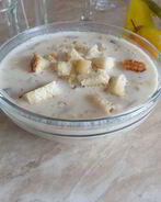 Сырный супчик с грибами и гренками