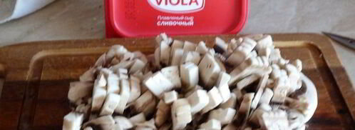 сырный супчик с грибами и гренками. Шаг 3