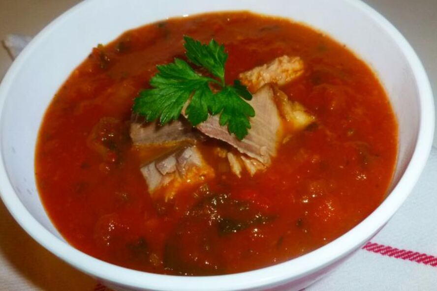 Рецепт томатна-сельдерейного суп с рыбой