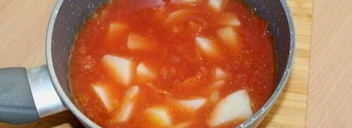 томатный суп с чесноком. Шаг 3