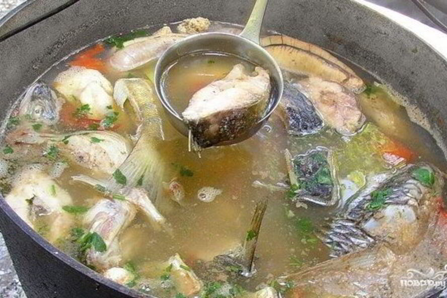 Рецепт ухи на костре