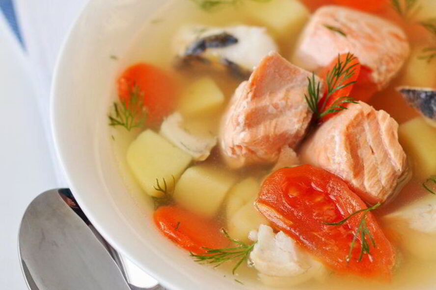Рецепт ухи с картофелем и помидорами