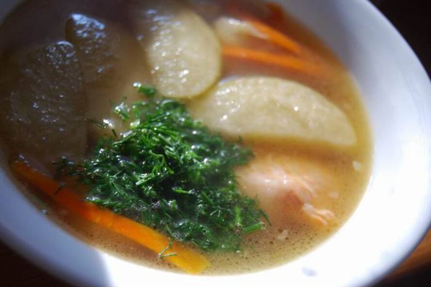 Рецепт ухи с яблоками