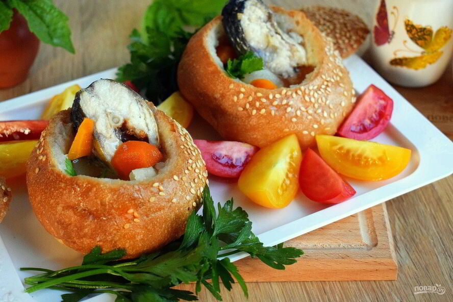 Рецепт ухи в хлебном горшочке