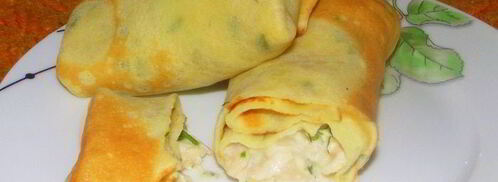 блинчики фаршированные курицей с соусом бешамель. Шаг 6