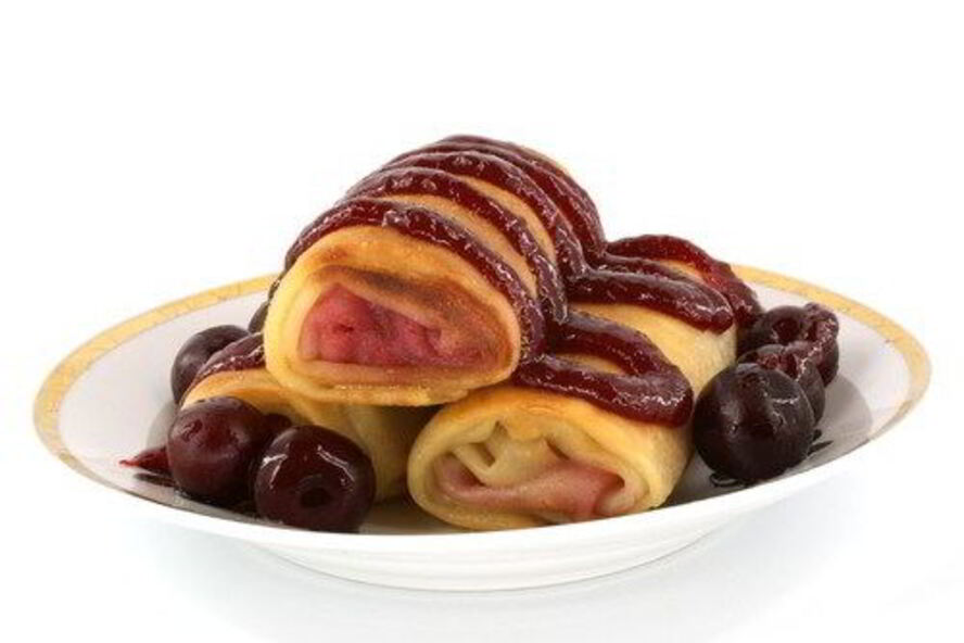 Рецепт блинчиков с черешней