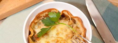 блинчики с фаршем под сырной корочкой. Шаг 8