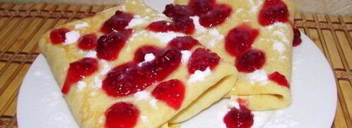 блинчики с сыром и вишней. Шаг 4