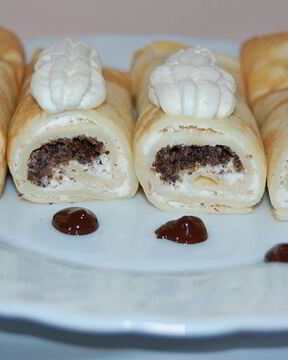 Блинчики с творожно-сметанно-маковой начинкой