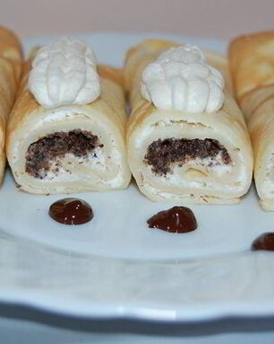 Блинчики с творожно-сметанно-маковой начинкой