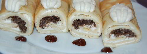 блинчики с творожно-сметанно-маковой начинкой. Шаг 7