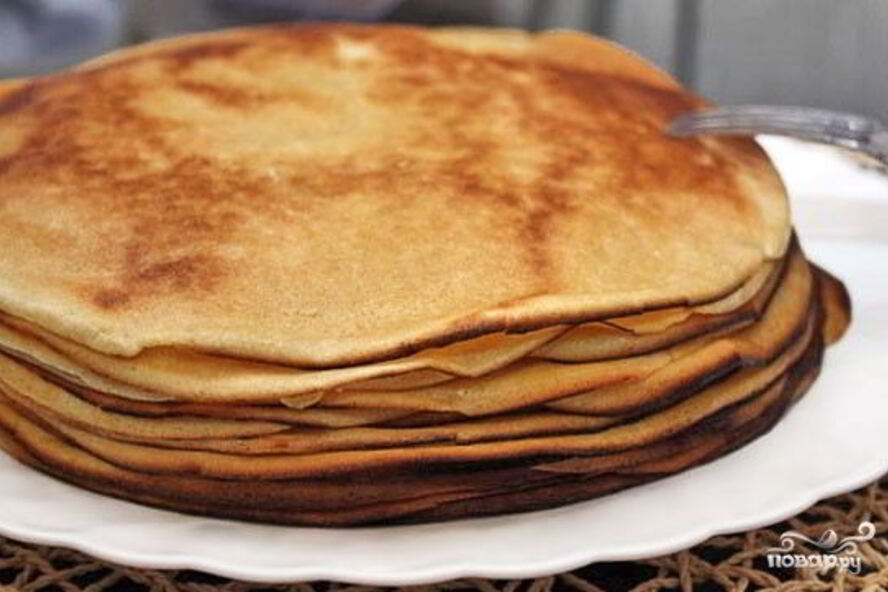 Рецепт блинов mинутка на сковороде