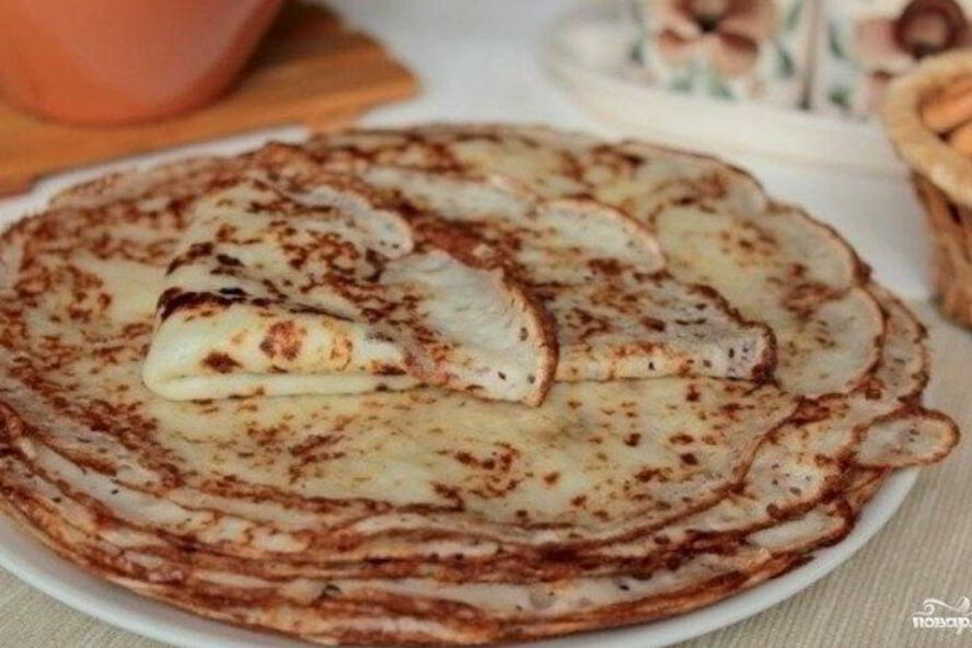 Рецепт блинов на кефире вегетарианские