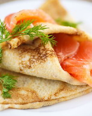 Блины с форелью