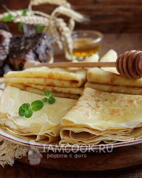 Классические блины на воде