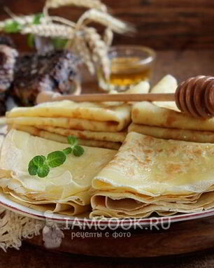 Классические блины на воде