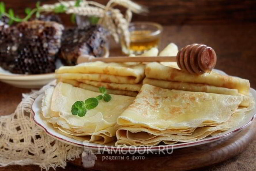 Рецепт классических блинов на воде