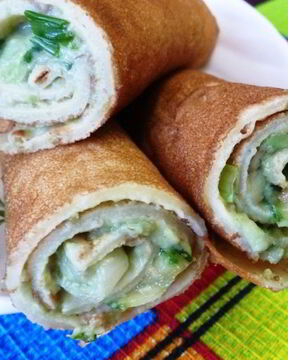 Кукурузные блины с авокадо