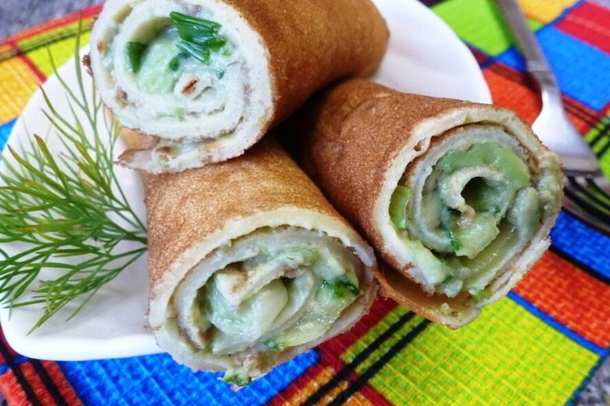 Рецепт кукурузных блинов с авокадо
