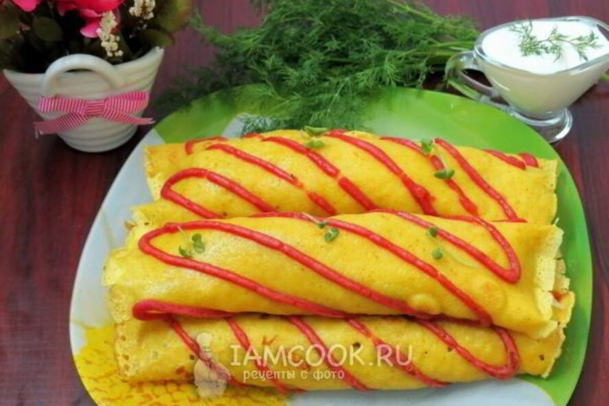 Рецепт нежных блинчиков с капустой