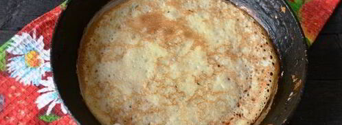 постные тонкие блины с дырочками. Шаг 15