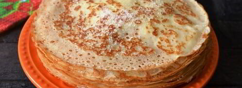 постные тонкие блины с дырочками. Шаг 16