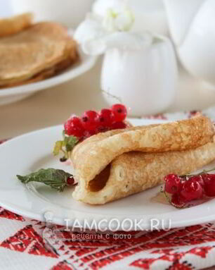 Пышные блины с дырочками