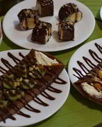 Шоколадные блинчики с творожной начинкой